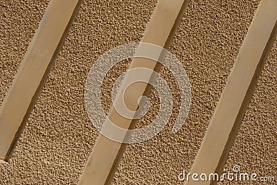 The wall of the house with decorative trim Stock Photo