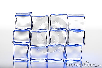 Wall of ice cubes Stock Photo