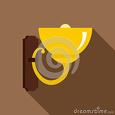 Wall lamp icon, flat style Vector Illustration