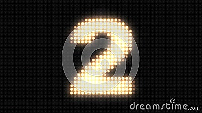 Wall light countdown. On a large wall of light there is a countdown from 5 to 0 and a sharp flash at the end Wall light countdown. On a large wall of light there is a countdown from 5 to 0 and a sharp flash at the end