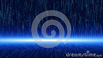 Wall of lines structure geometric shapes and particles. Creative design element abstract background Stock Photo