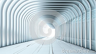 A wall made up of many rectangular white shapes of various sizes arranged in a vertical pattern Stock Photo