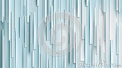 A wall made up of many rectangular white shapes of various sizes arranged in a vertical pattern Stock Photo