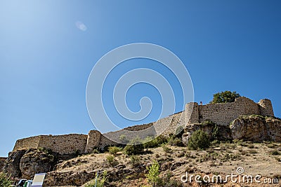 Wall of medieval village of CalataÃ±azor in Soria Stock Photo