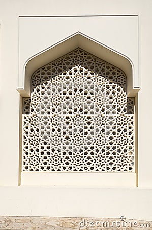 The wall of the mosque in Bastakiya Dubai Stock Photo