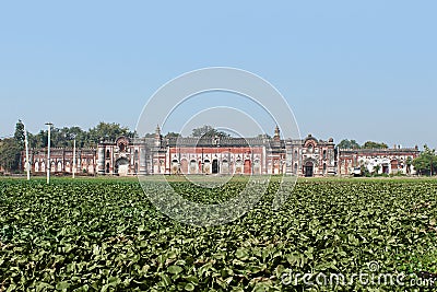 Wall of old palace. Darbhanga Raj. Lost city of Rajnagar in Bihar famous for its palaces, temples and architectural beauty Stock Photo