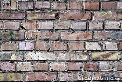 Wall of orange brick, texture, background Stock Photo