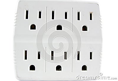 Wall power outlet Stock Photo