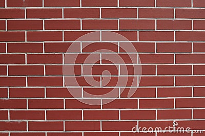 Wall of red brick background for writing close-up texts horizontally Stock Photo