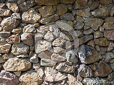 A wall of rough stones. Natural texture Stock Photo