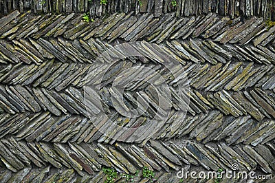 Wall from slate Stock Photo