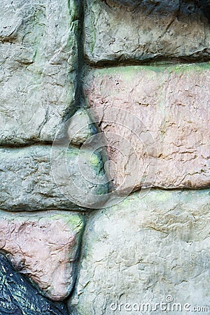 Wall of stone bricks. background and texture of cobblestones. Stock Photo