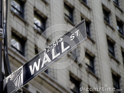 Wall street Editorial Stock Photo