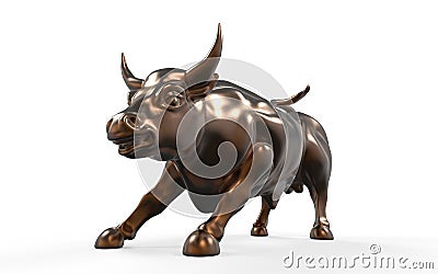 Wall Street Charging Bull Statue Editorial Stock Photo