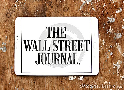 The Wall Street Journal newspaper logo Editorial Stock Photo