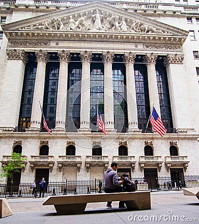 Wall Street, NYSE Editorial Stock Photo