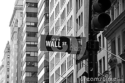 Wall Street sign Stock Photo