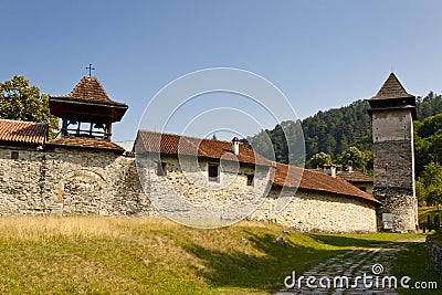 Wall of Studenica Monastery Stock Photo