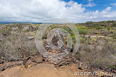 Wall Of Tears, Muro de las Lagrimas, Isabela Island, Galapagos Islands, Ecuador Stock Photo