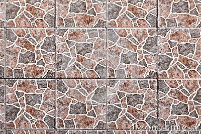 Wall tiled with giraffe skin pattern Stock Photo