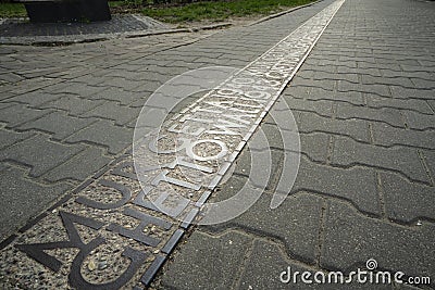 The wall of the Warsaw ghetto Editorial Stock Photo