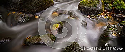 Wall water background, running silk long exposed water Stock Photo