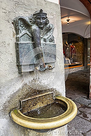 Wall water fountain Stock Photo