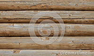 Log wall Stock Photo