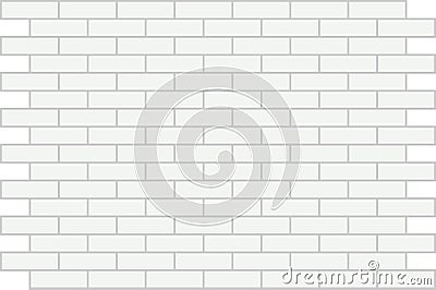 Wall white brick. Background. Vector Illustration