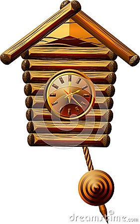 Wall wood clock Stock Photo