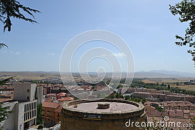 The wall of Ãvila is a Romanesque military fence that surrounds the old quarter of the Spanish city of Ãvila Editorial Stock Photo