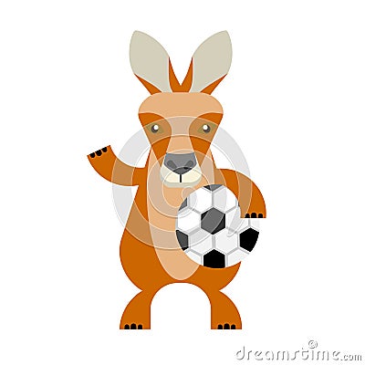 Wallaby soccer player Vector Illustration