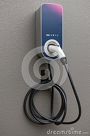 Wallbox EV electric vehicle charger Stock Photo