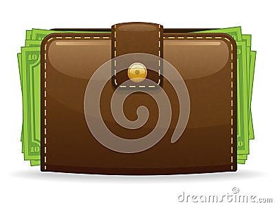 Wallet Icon Vector Illustration