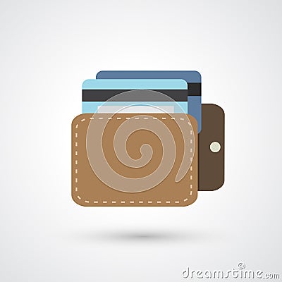 Wallet icon Vector Illustration