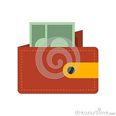 Wallet icon vector isolated on white background, Wallet sign Vector Illustration