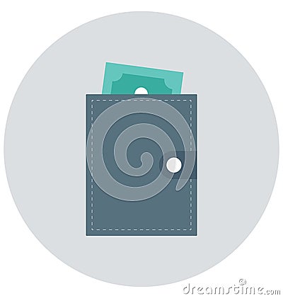 Wallet Illustration Color Vector Isolated Icon easy editable and special use for Leisure,Travel and Tour Vector Illustration