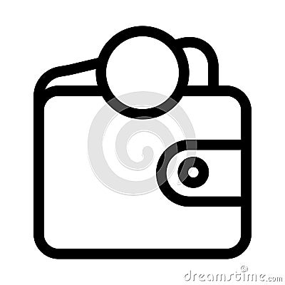 Wallet Isolated fill vector icon which can easily modify or edit Vector Illustration