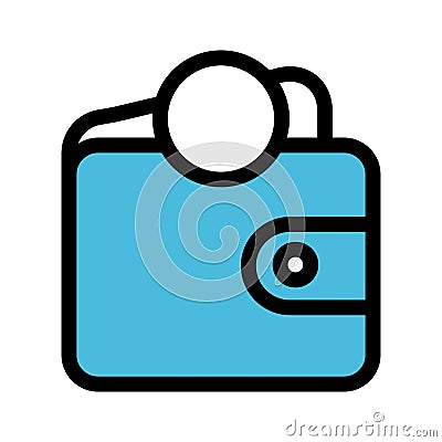 Wallet Isolated fill vector icon which can easily modify or edit Vector Illustration