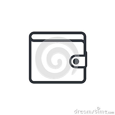 Wallet outline icon, modern minimal flat design style, purse line symbol. Vector illustration Vector Illustration