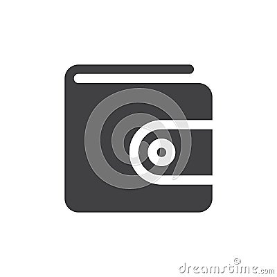 Wallet simple icon vector Vector Illustration