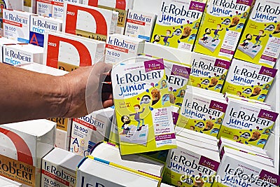 Dictionaries in a store Editorial Stock Photo