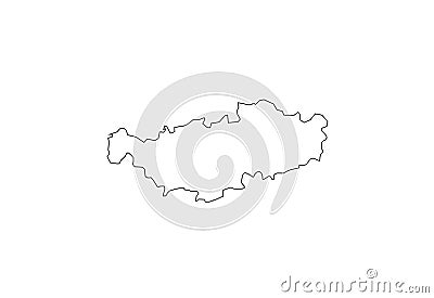 Walloon Brabant outline map Belgium region province Vector Illustration