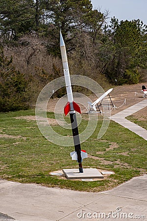 Wallops Island, Virginia - March 28, 2018: NASA Wallops visitor`s center Editorial Stock Photo