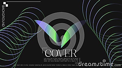 Wallpaper background gradient green purple abstract creative cover page design. Dynamic and simplicity style Vector Illustration