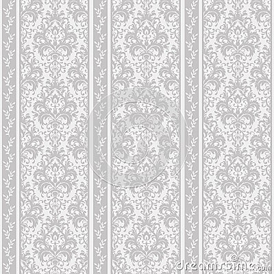 Wallpaper in classic style. Lace seamless pattern. Vintage background. Vector illustration. Vector Illustration