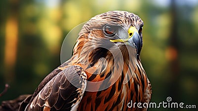Hyperrealistic Hawk Bird Species Background Wallpapers Stock Photo