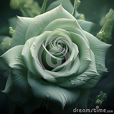 Sage Green Rose Abstract Photos Wallpaper Flower Cartoon Illustration