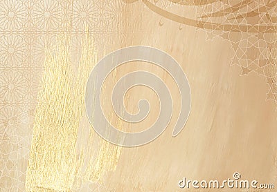 beige wallpaper vintage texture and islamic pattern Stock Photo