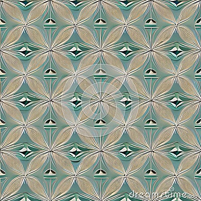 A wallpaper pattern with simple, graphically rhythmic texture Cartoon Illustration